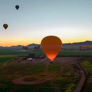colorful hot air balloon marrakech