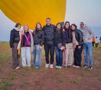 Hot air balloon Marrakech Palmeraie landscape